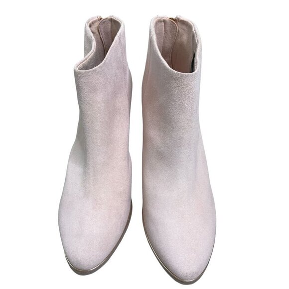 Ted Baker Lorca Pink Suede Ankle Boots Size 40.5 / US 9.5 Rose Gold Detail - Picture 4 of 15